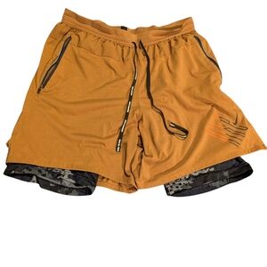 Nike Men's Orange Athletic Running Shorts L